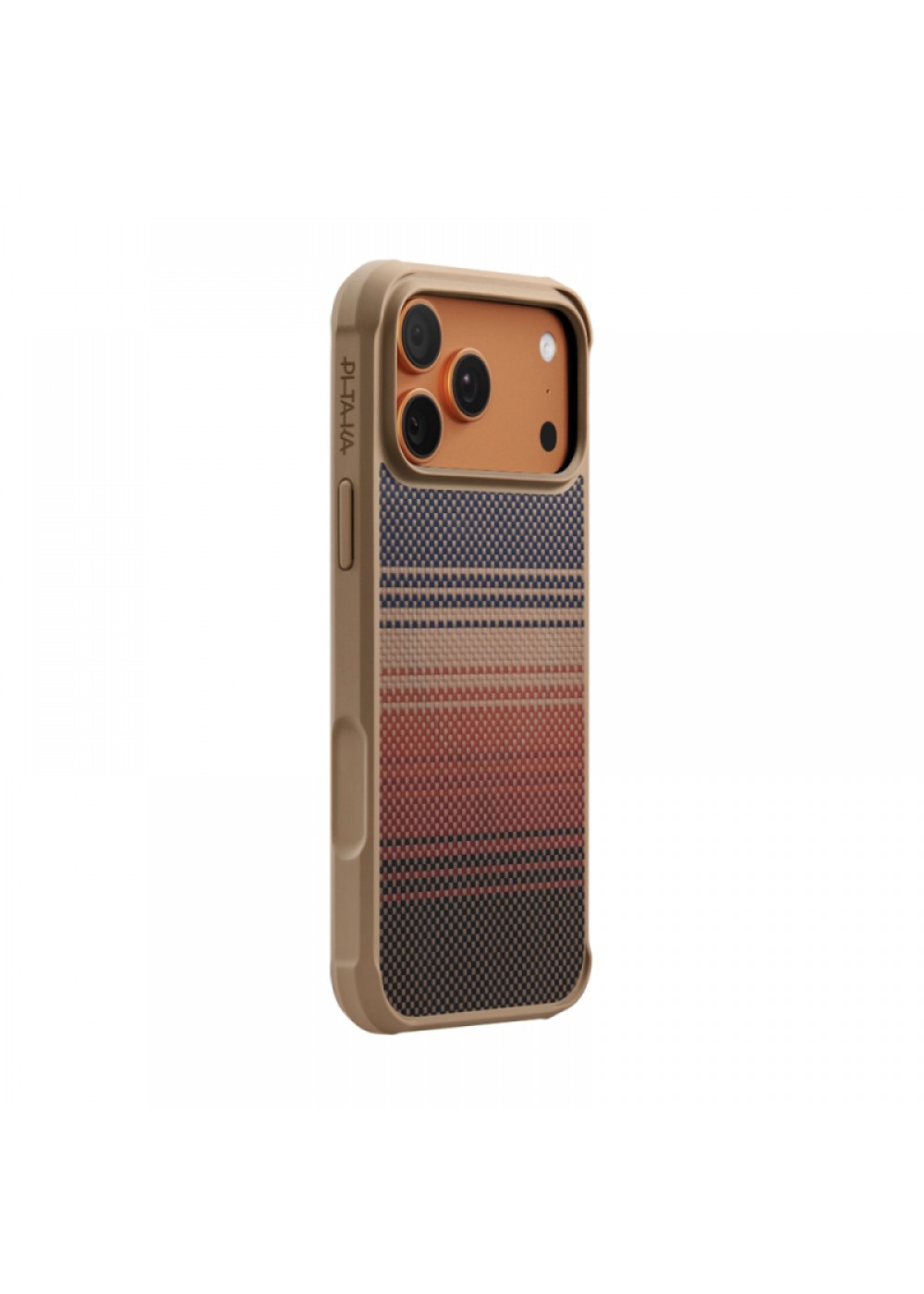 Apple iPhone 17 Pro Max Kılıf M-safe Şarj Özellikli Pitaka Tactile Woven Sunset-Moonrise Aramid Pro Guard Serisi Kapak
